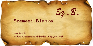Szemesi Bianka névjegykártya